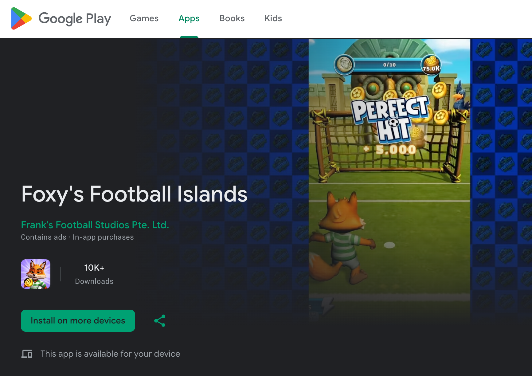 Foxy's Football Islands by Frank's Football Studios on the Google Play store